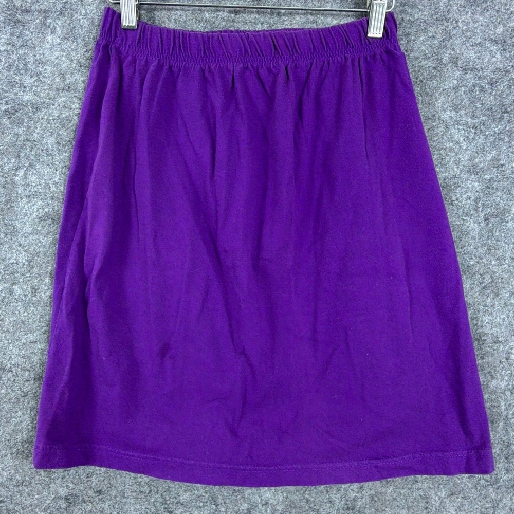 Vintage Newport News Skirt Womens Large Purple Knit Elastic Waist Mini Casual